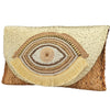 Lucky vævet Clutch med perlebroderi