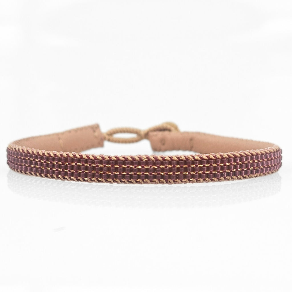Pasha perlevævet Armbånd maroon