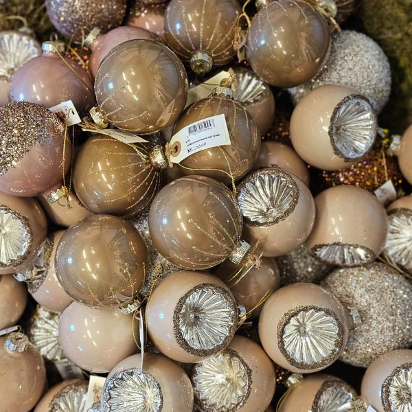 Glaskugler julekugler med glimmer