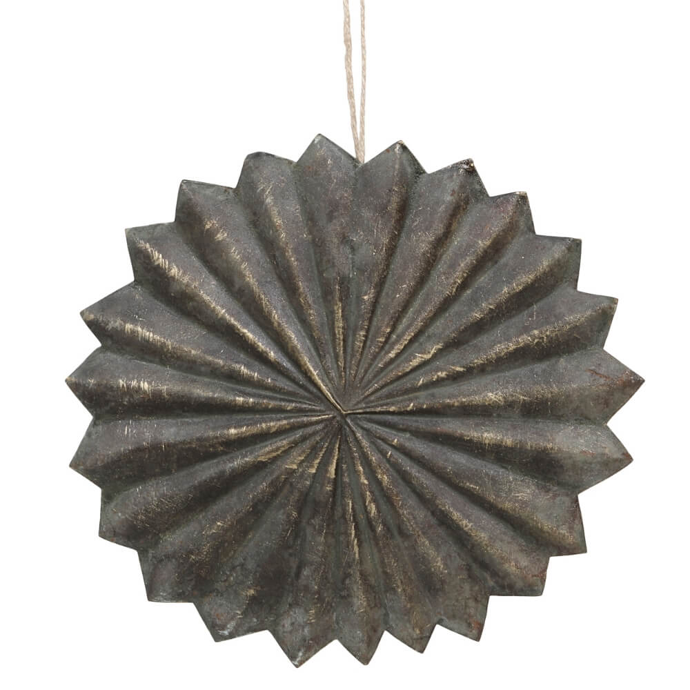 Metal Ornament Ophæng antique grøn stor