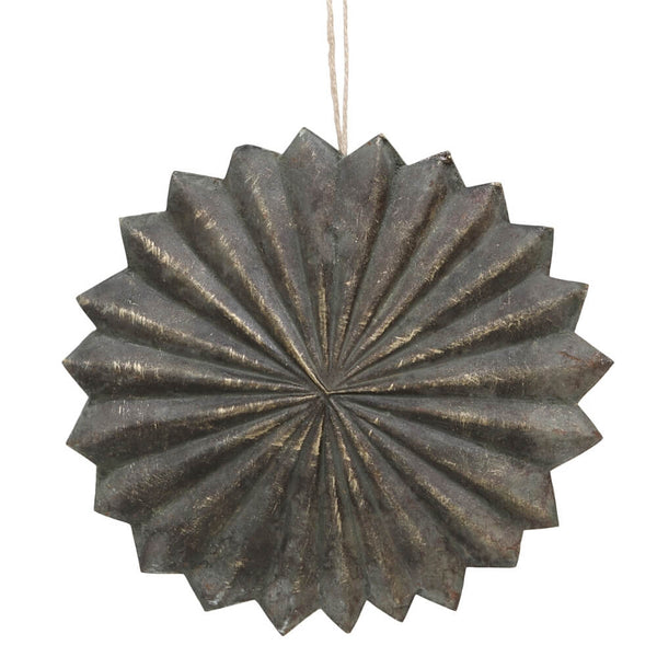 Metal Ornament Ophæng antique grøn stor