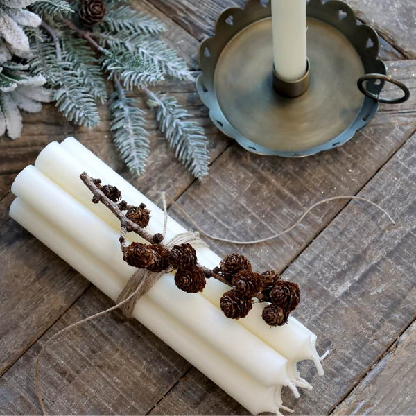 Rustik kronelys creme