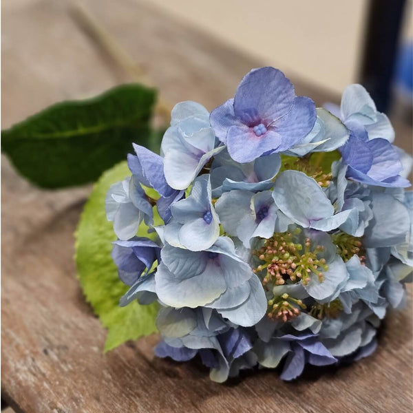 Kunstig Hortensia Blomst blå