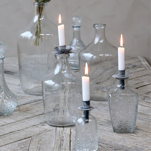 Lysholder til flasker med mønster