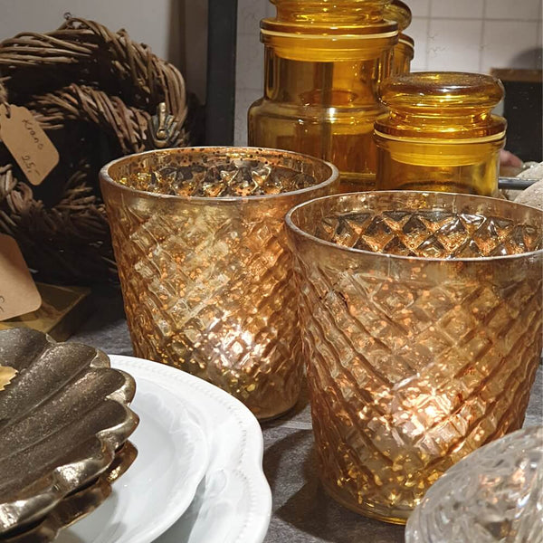 Gylden Fyrfadsstage fra Chic Antique