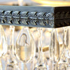 Aflang Versailles Lysekrone dråbe glasprismer antique messing