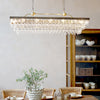 Aflang Versailles Lysekrone dråbe glasprismer antique messing