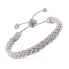 The Braided flettet Armbånd sølvfarvet