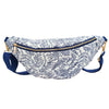 Bleu Stor Bumbag med blå Blomster