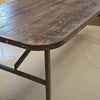 Vintage Bord i genbrugstræ metal stel