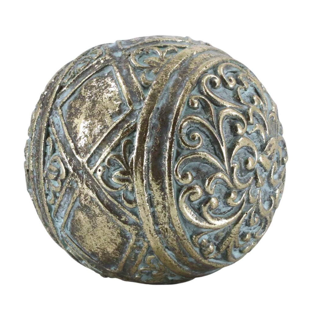 Deko kugle med mønster  antique verte