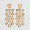 Delphia forgyldte Chandelier Øreringe morganit, chalcedon & rosaquartz