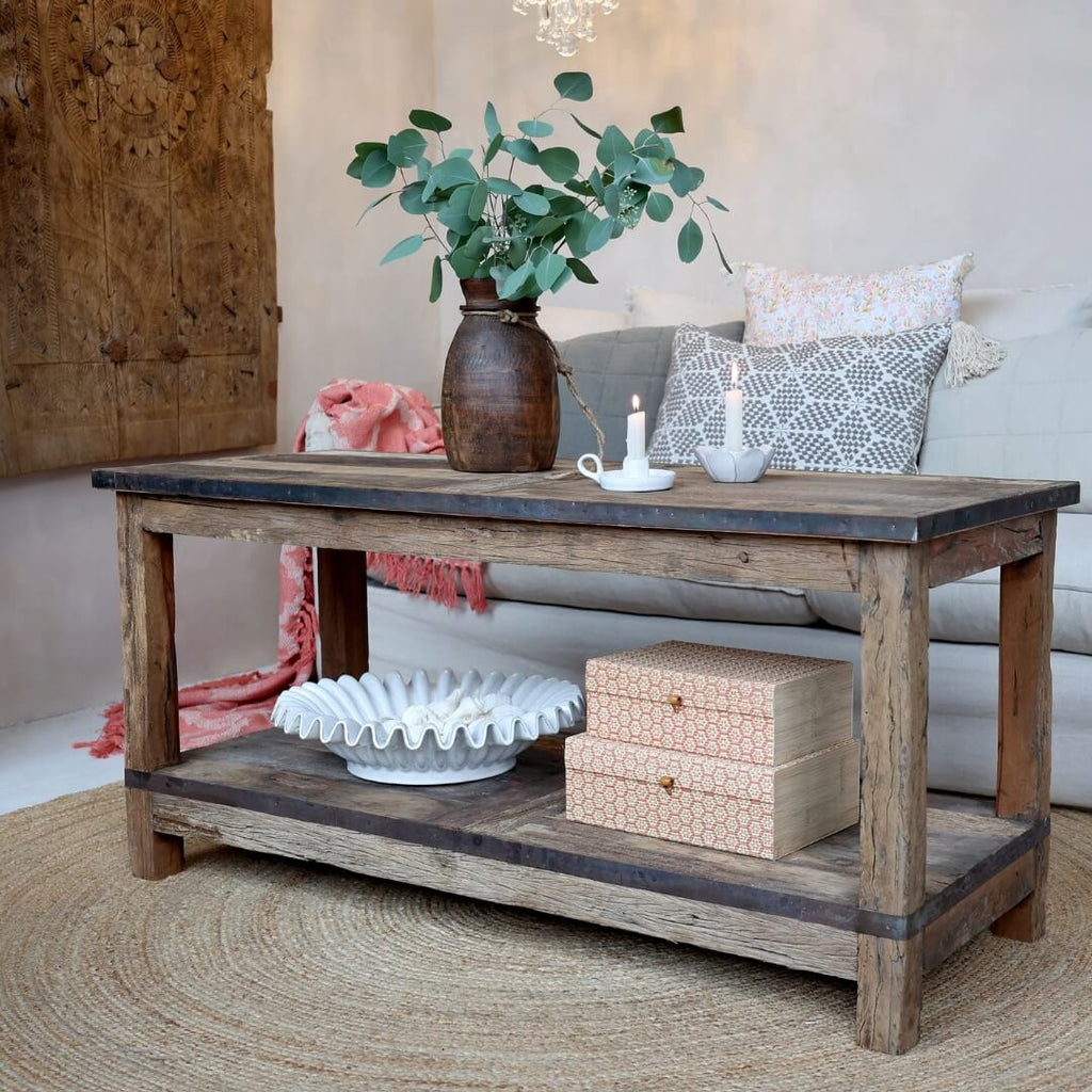 Grimaud rustikt Bord med hylde