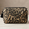Holiday quiltet Toilettaske leopard print