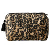 Holiday quiltet Toilettaske leopard print