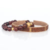 IBU Jewels armbånd brun granat