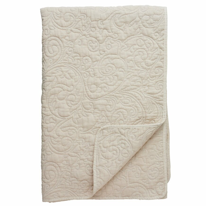 Isabelle quiltet Plaid linen 170 x 130