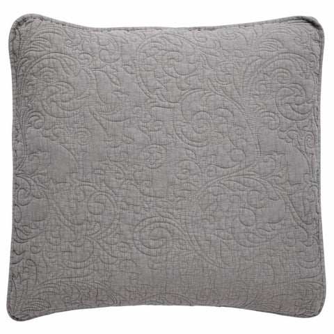 Isabelle stort Pudebetræk quiltet grå 60 x 60 cm