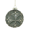 Julekugle med glimmer antik grøn