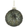 Julekugle med mønster antik grøn