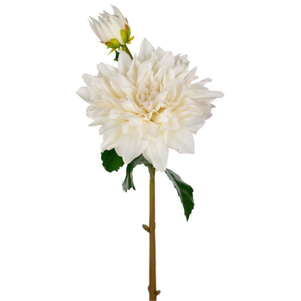 Kunstig Dahlia hvid 70 cm