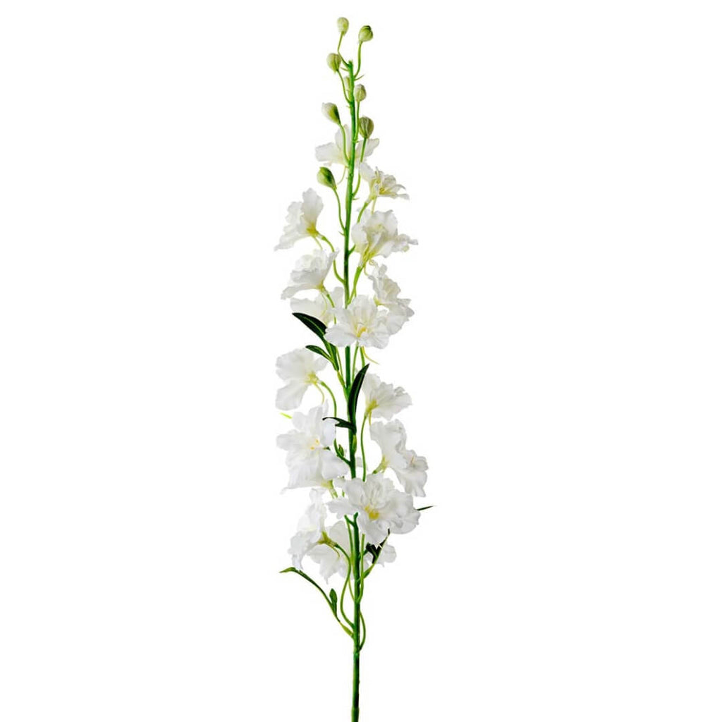 Kunstig delphinium (ridderspore) hvid 90 cm