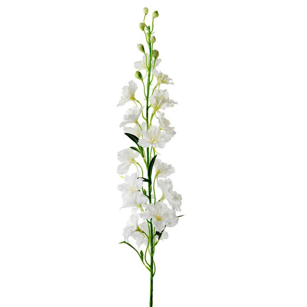 Kunstig delphinium (ridderspore) hvid 90 cm