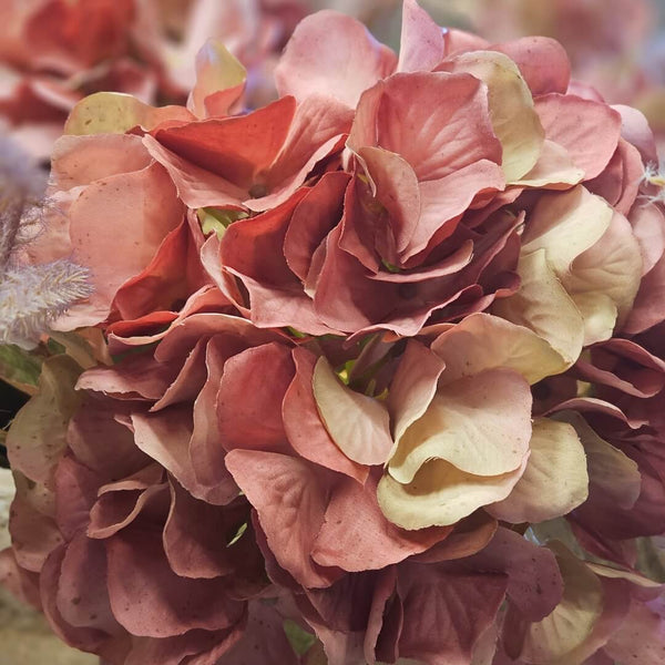 Kunstig Hortensia rosa 65 cm