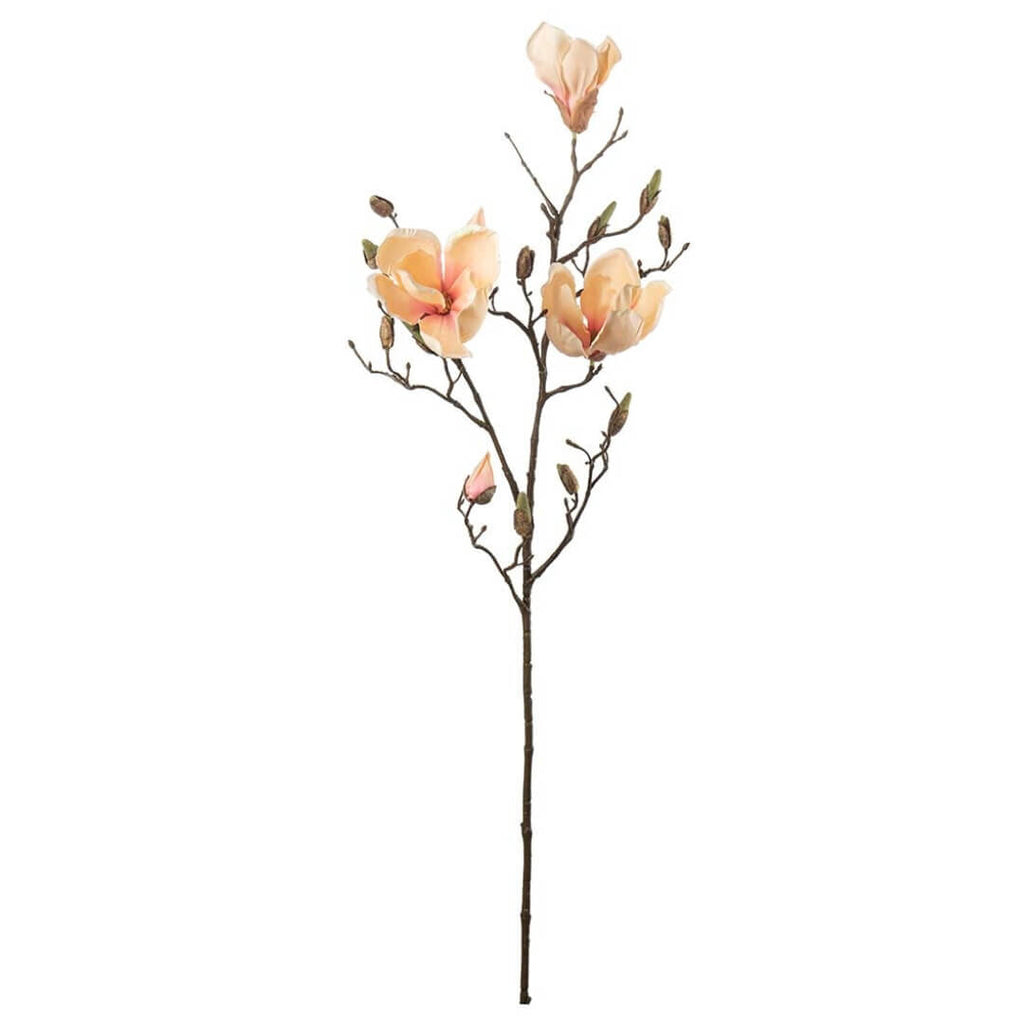 Kunstig Magnolia gren ferskenfarvet 88 cm