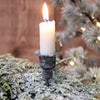 Lysholder med Spyd antique zink