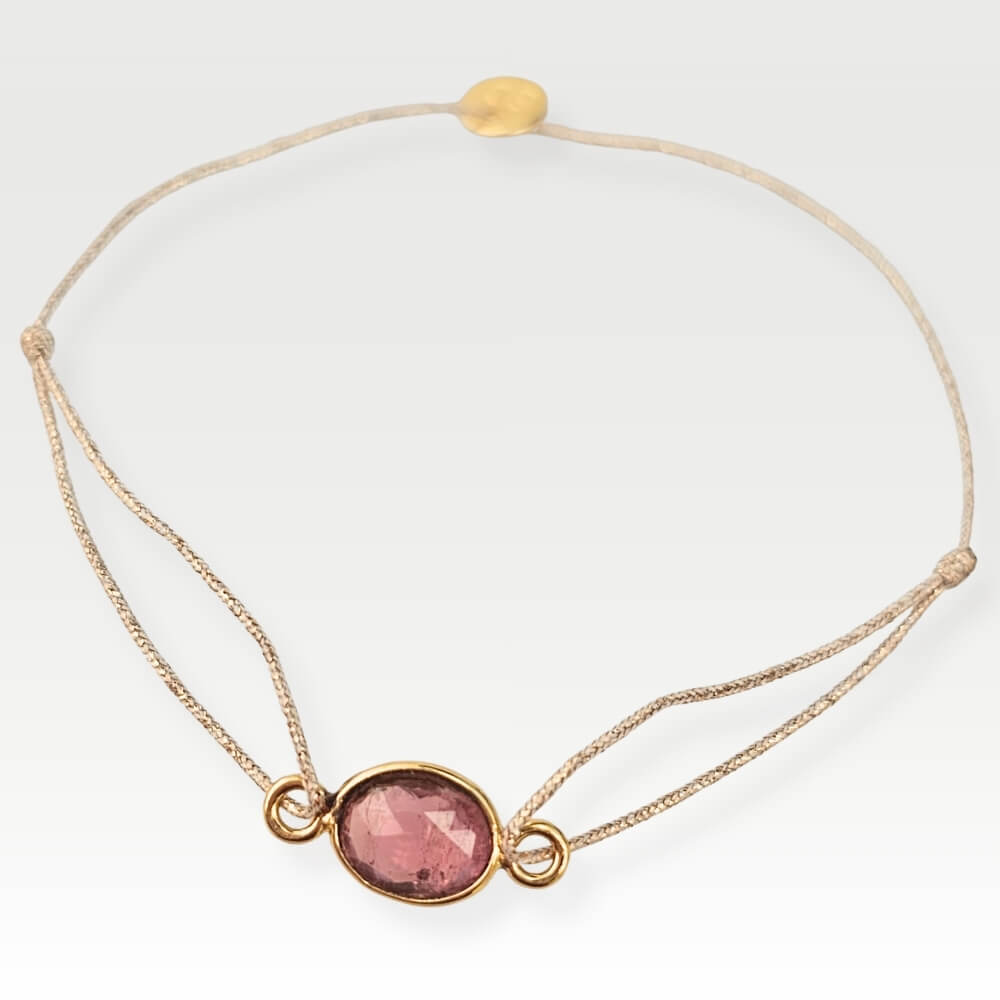 Magali lurex Armbånd pink turmalin