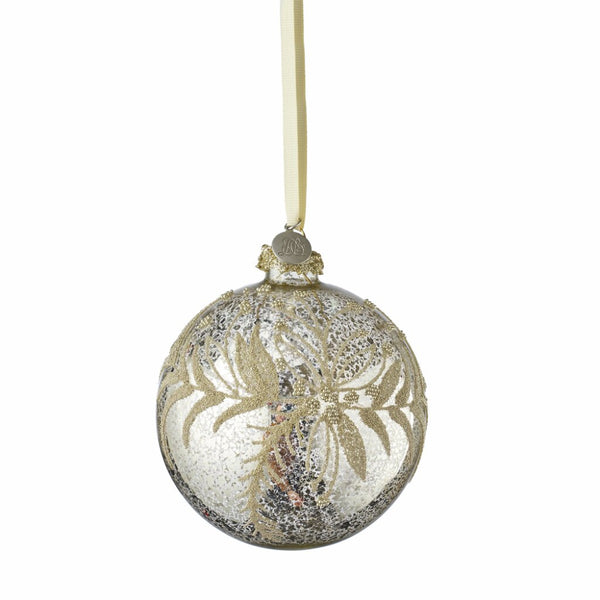 Misille Julekugle 10 cm Antique Silver