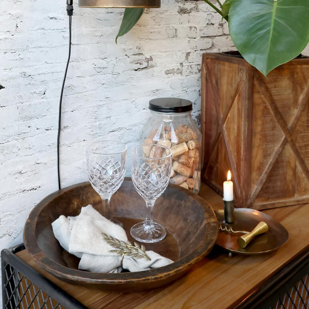 Stort original indisk Træfad