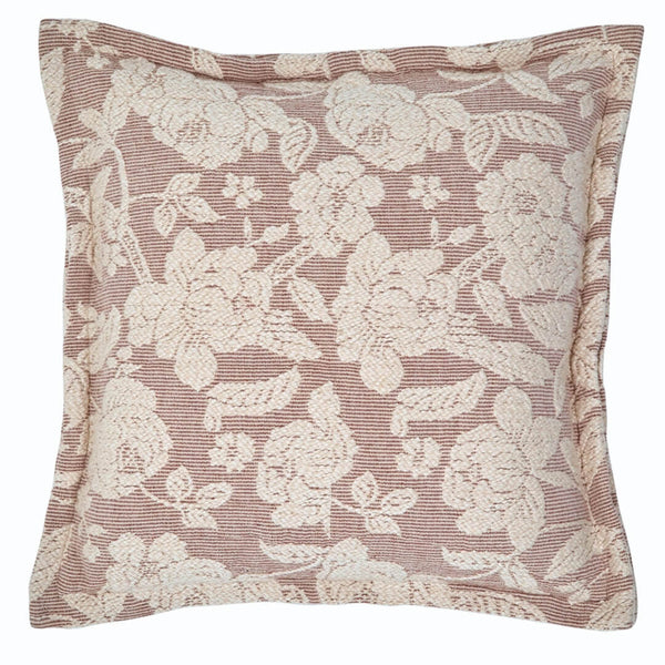 Pudebetræk rosa m cremehvid broderi