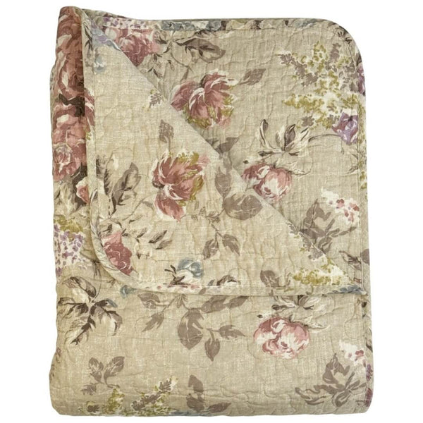 Quilt Tæppe Eline Rose print 140 x 180