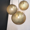 Rund loftlampe mat messing