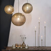 Rund loftlampe mat messing 30 cm sæt