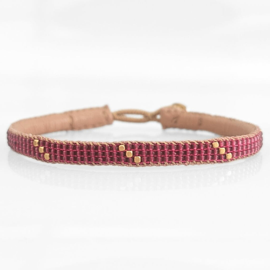 Slide perlevævet Armbånd fuchsia