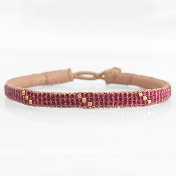 Slide perlevævet Armbånd fuchsia