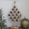 Stativ til julekugler med topstjerne antique messing