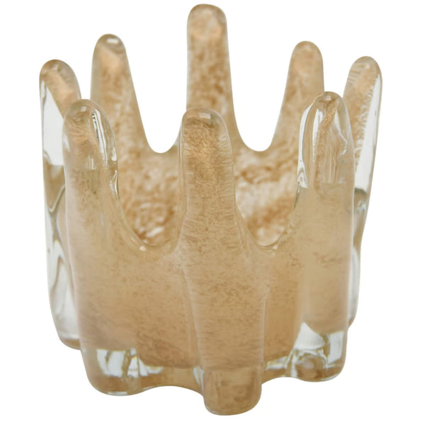 Ayla stor Fyrfadsstage glas brun 15 cm