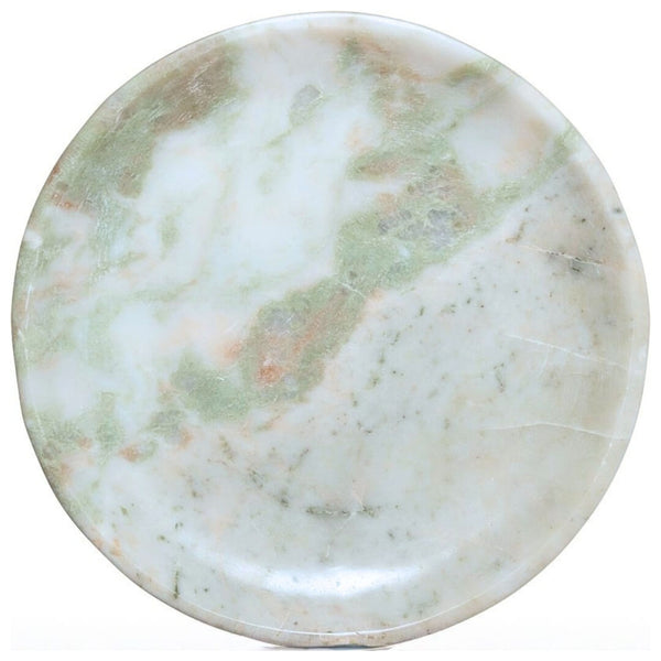 Stor Marmor Skål på fødder grøn onyx