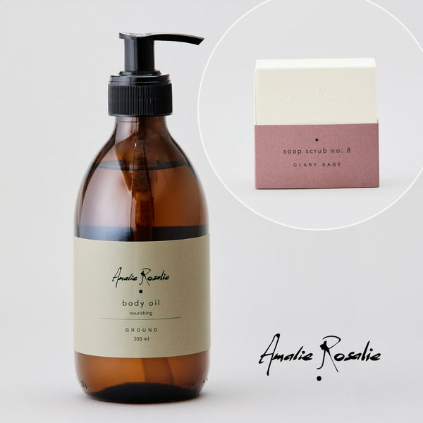 Blød hud | Scrub sæbe & Body Oil sampak