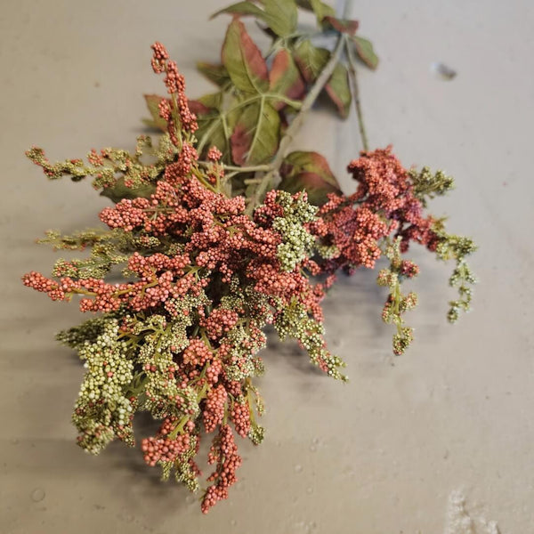 Kunstig Gren med Efterårsblomster