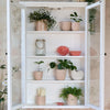Vægvitrine hvid