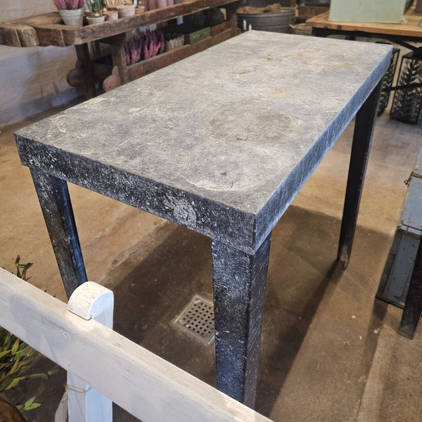 Højt Konsolbord sort zink m patina