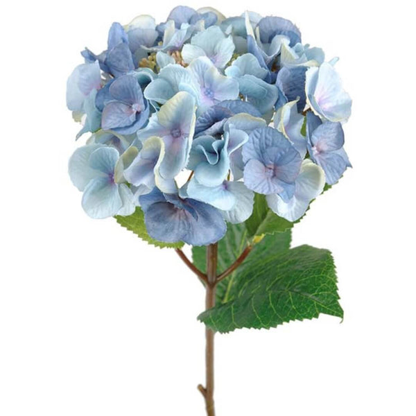 Kunstig Hortensia Blomst blå stilk