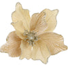 Fleur Julestjerne Blomst med klips amber glimmer