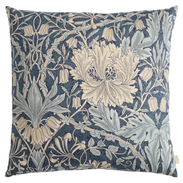 Pude William Morris blå/creme 50 x 50