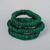 smalle silke scrunchies grøn
